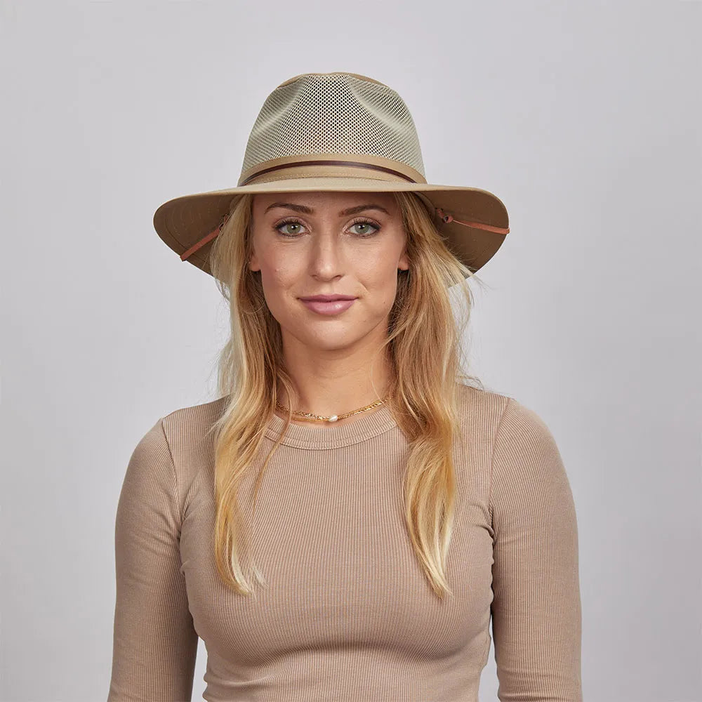 Womens Hats with cord edges-Wilderness | Womens Mesh Sun Hat