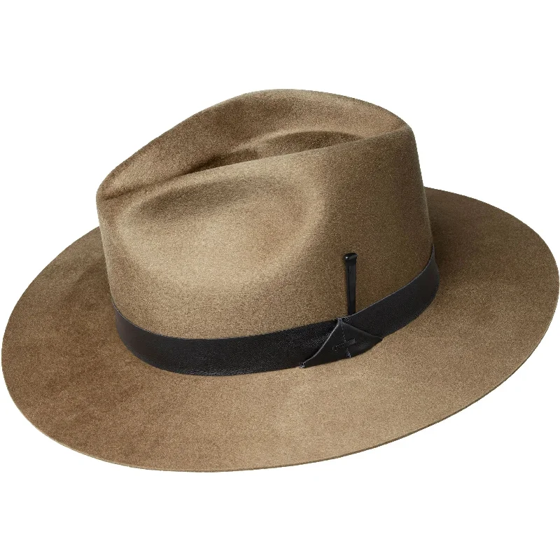 Wool hats for pet adventures-Bailey Godwin Elite Finish Wool Wide Brim Fedora