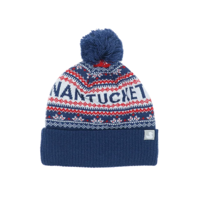 Beanies & headbands for yearly picks-2024 Monroe Nantucket Winter Hat (Navy Nordic)