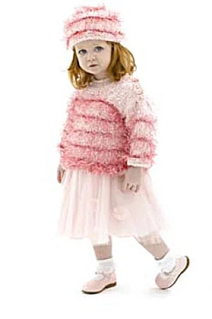 Beanies & headbands for collectors-Knit Tutu Sweater and Hat Set Pattern (Knit)