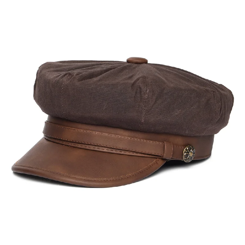 Beanies & headbands for night vibes-Rebel Motorcycle Cap - Brown