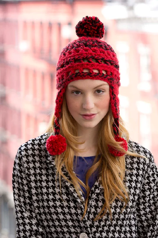 Beanies & headbands for small frames-Halsey St. Pompom Helmet (Crochet)