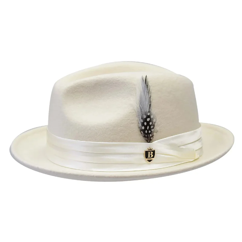 Wool hats for small animals-Bruno Capelo Giovani Crushable Wool Fedora