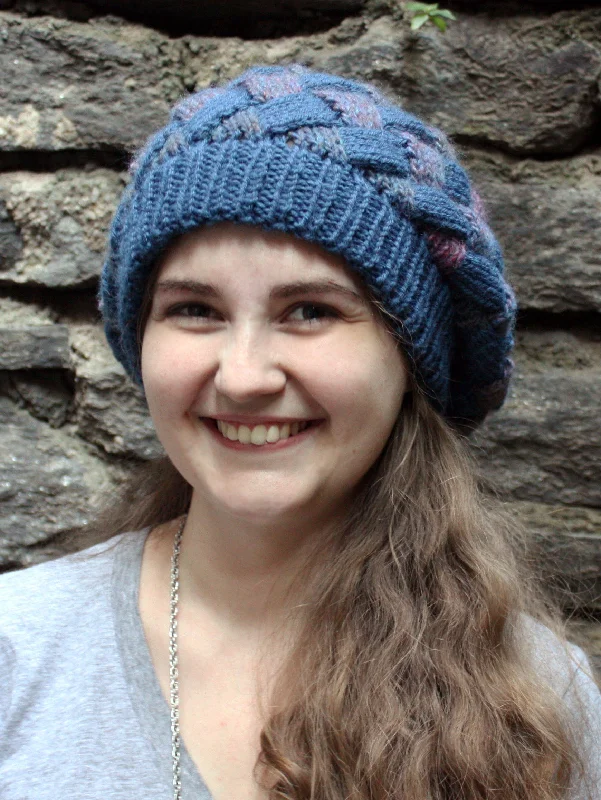 Beanies & headbands for dust shields-Entrelac Beret (Knit)