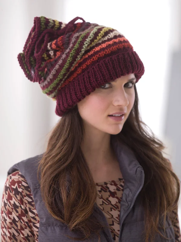 Beanies & headbands for style musts-Drawstring Slouch Hat Pattern (Knit)