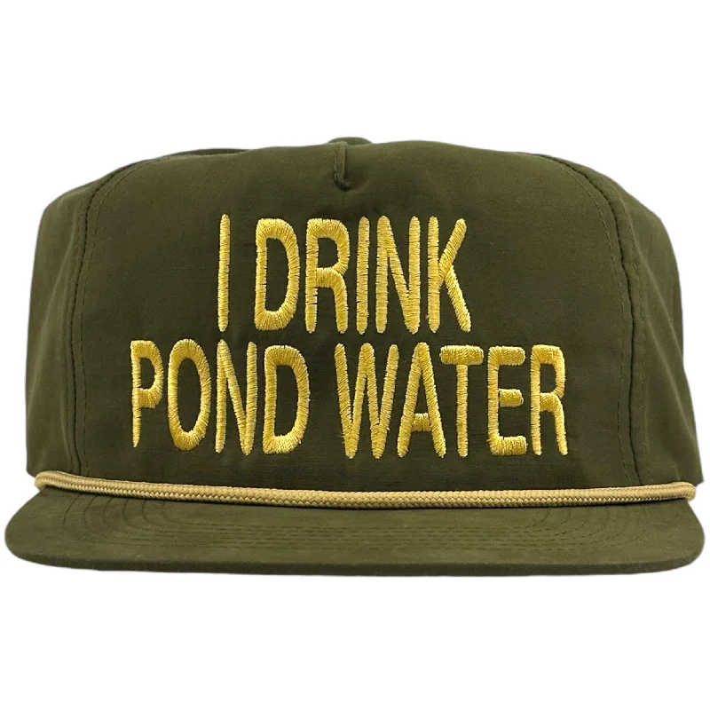 Beanies & headbands for trade shows-I DRINK POND WATER Hat Potent Frog Official Merch