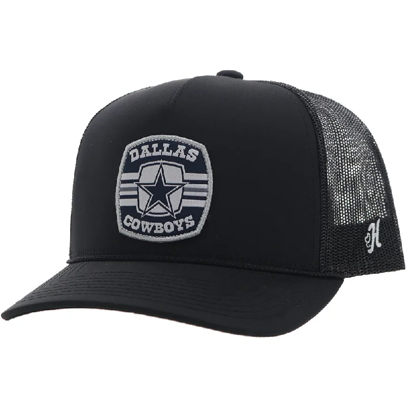 Beanies & headbands for UV coverage-"Dallas Cowboys" Hat Black w/ Patch