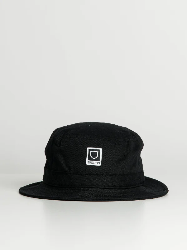 Bucket hats short brim-Wool hats upcycled-BRIXTON BETA PACKABLE BUCKET HAT