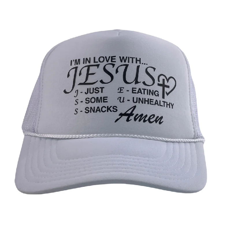 Beanies & headbands for rain resistance-I’m in love with Jesus custom printed Hat