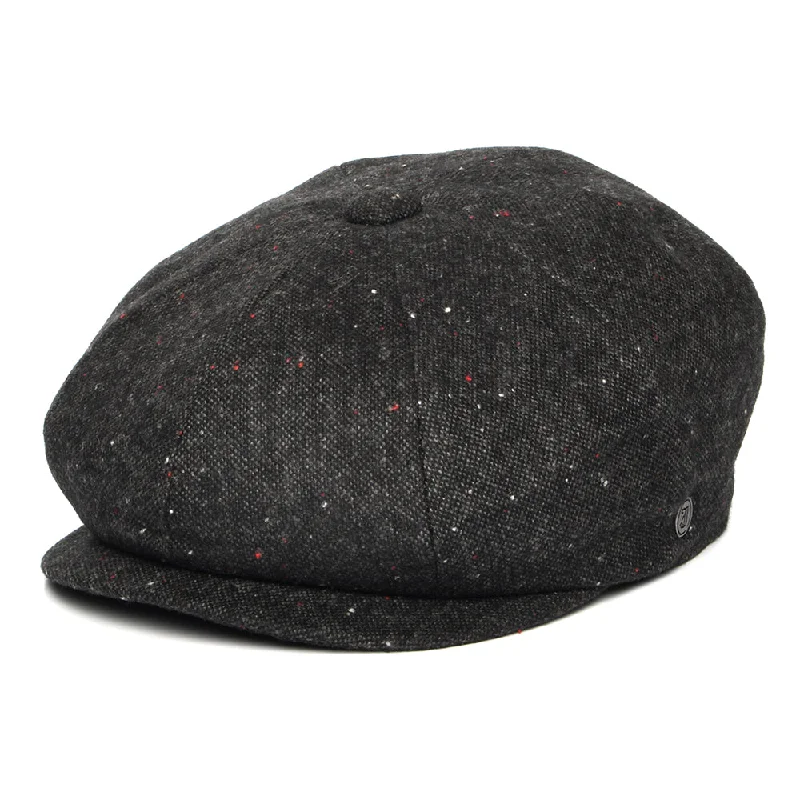 Beanies & headbands for white tones-Blackheath Speckled Marl Newsboy Cap Black Multi Wholesale Pack