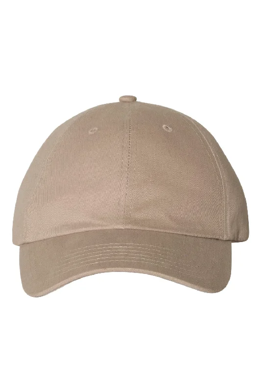 Mens hats for glen hikes-Mens hats with curved crown-Valucap Mens Brushed Twill Adjustable Hat - Dark Khaki Brown