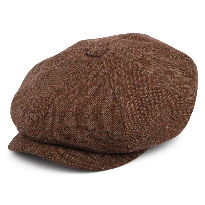 Beanies & headbands for curly locks-Donegal Tweed Hillcourt Newsboy Cap - Autumn