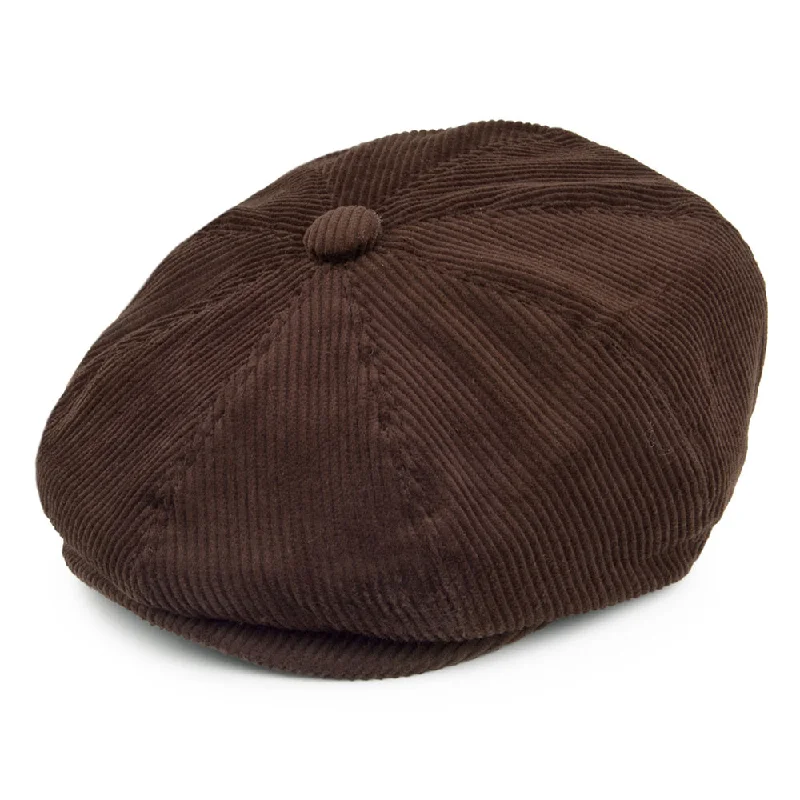 Beanies & headbands for trail running-Corduroy Newsboy Cap Brown Wholesale Pack