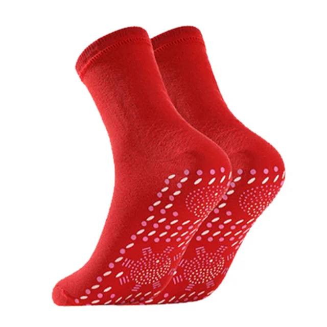 Womens Hats for gulf voyages-Winter Self-heating Health Care Socks Women Ski Sports Self Heated Massage Man Short Sock Magnetic Therapy Comfortable Warm Sox