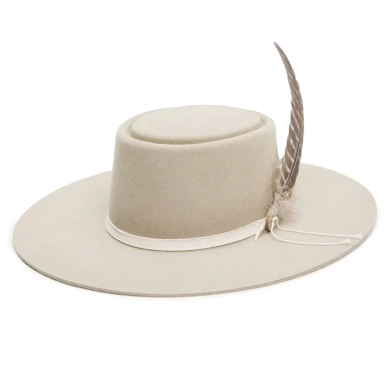 Wool hats for lounging-Stetson Batterson Wide Brim Wool Felt Hat