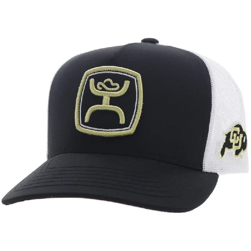 Beanies & headbands for style fans-University Of Colorado Black w/ Gold Square Hooey Patch