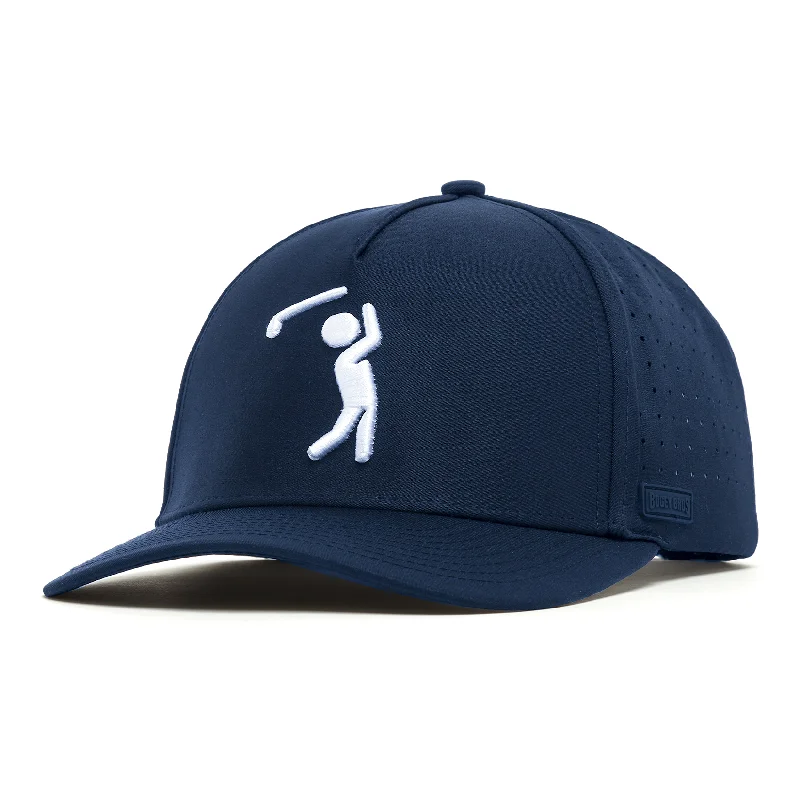 Beanies & headbands for fund drives-Bogeyman Navy - Performance Golf Hat - Snapback