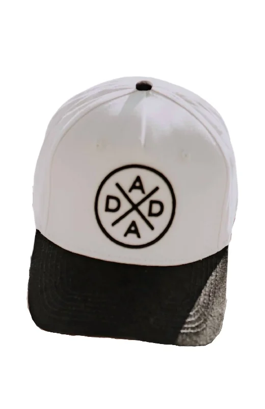 Baseball caps ombre-Baseball caps ombre-Baseball Caps with Square Prints-Men's Dada Baseball Cap In Black/white