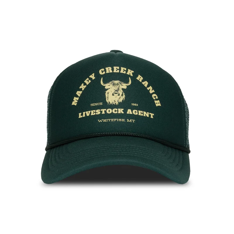 Beanies & headbands for every decade-The Livestock Foam Trucker // Green