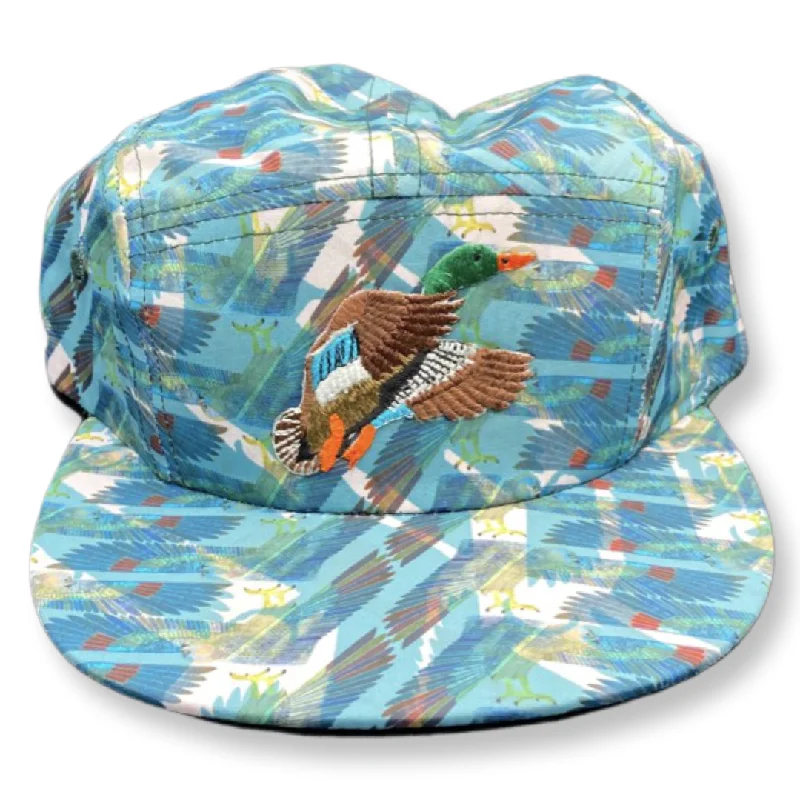 Beanies & headbands for adventure seekers-Custom Pre Built 5 panel Duck Mallard Patch Snapback Hat