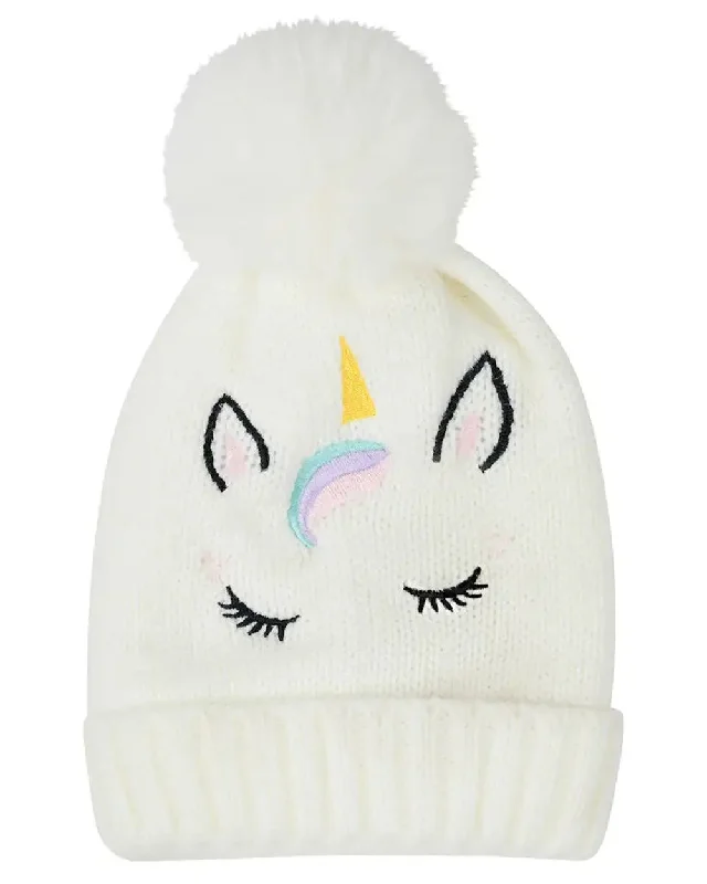 Beanies & headbands for gym sacks-Dublin Childrens Embroidered Unicorn Beanie