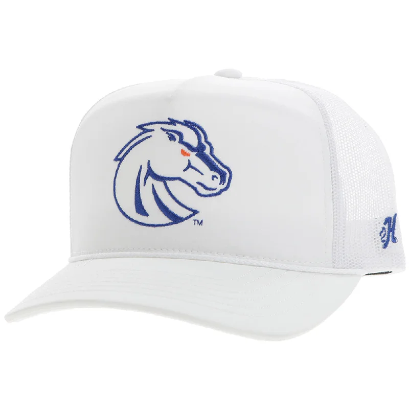 Beanies & headbands for rare finds-Boise State University White w/Blue Bronco Logo