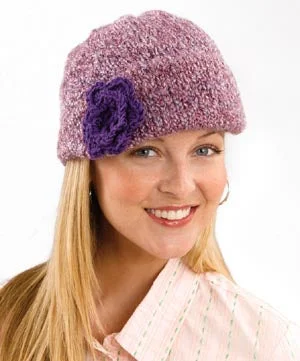 Beanies & headbands for bulk buys-Flower Bedecked Decorated Cap Pattern (Knit)