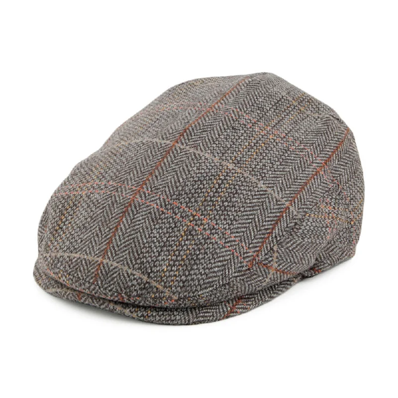 Beanies & headbands for spring vibes-Baby Tweed Flat Cap - Brown-Grey