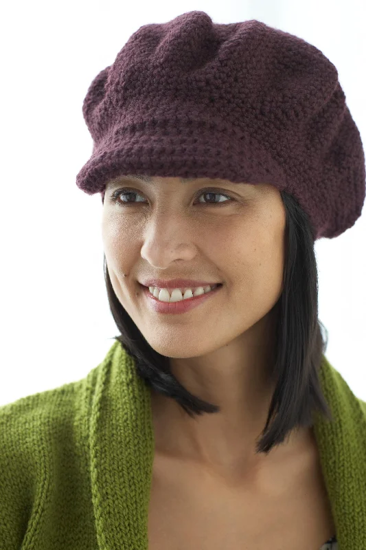 Beanies & headbands for knit lovers-Brimmed Cap Pattern (Crochet)