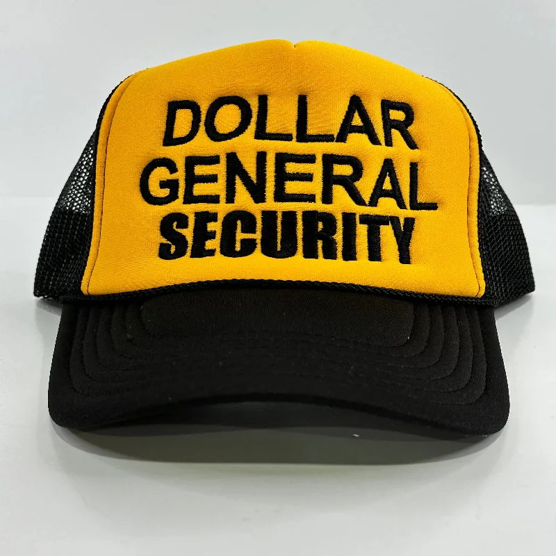 Beanies & headbands for daily wear-Dollar general Security Funny Mesh Trucker SnapBack Cap Hat Custom Embroidered Collab Rowdy Roger