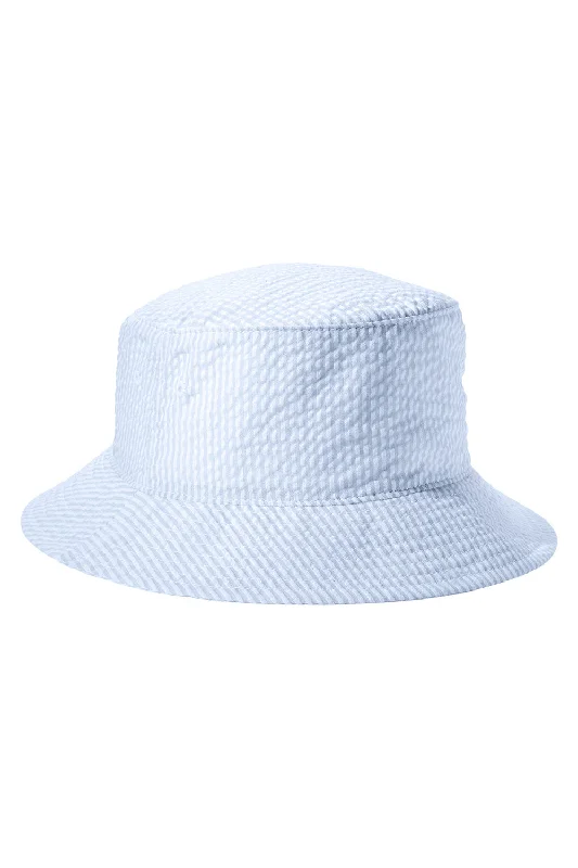 Bucket hats opinion-Wool hats for pet textures-Big Accessories Mens Crusher Bucket Hat - Seersucker Blue