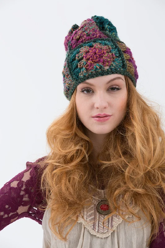 Beanies & headbands for jacket looks-The Hippie Hat Pattern (Crochet)