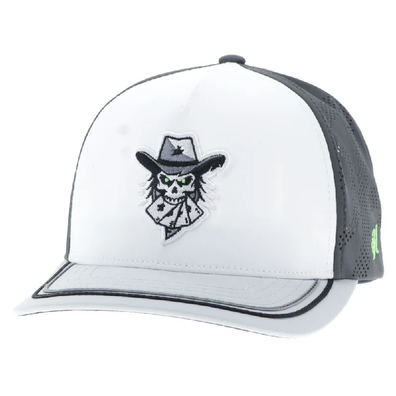 Beanies & headbands for youth sizes-"Austin Gamblers" White/Grey Hat w/Black & White Gambler Logo