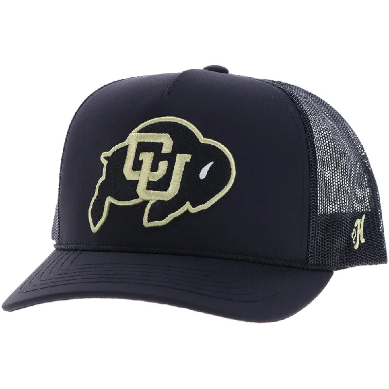 Beanies & headbands for tough use-University Of Colorado Black w/CU Logo Hat