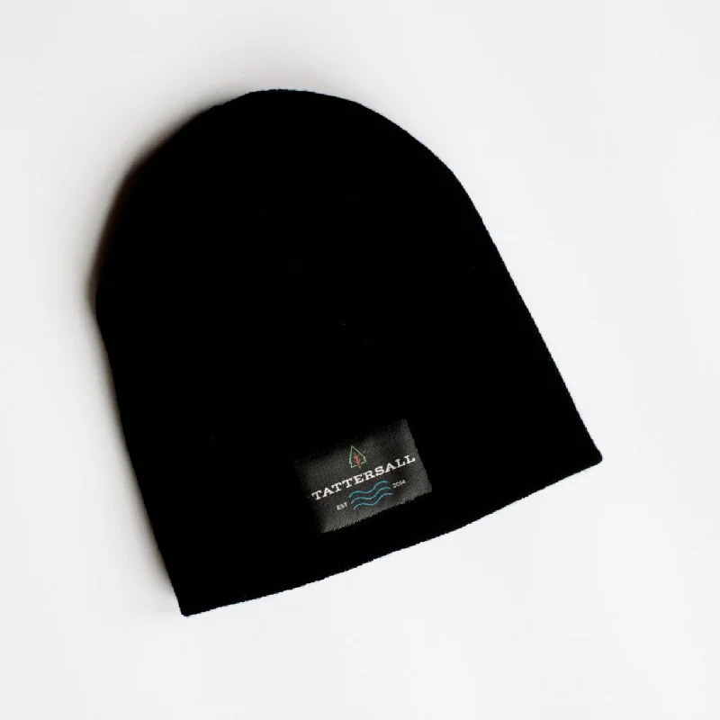 Beanies & headbands for dancers-Tattersall Black Beanie