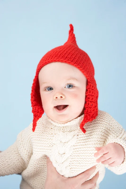 Beanies & headbands for gray looks-Elfin Baby Set Pattern (Crochet)