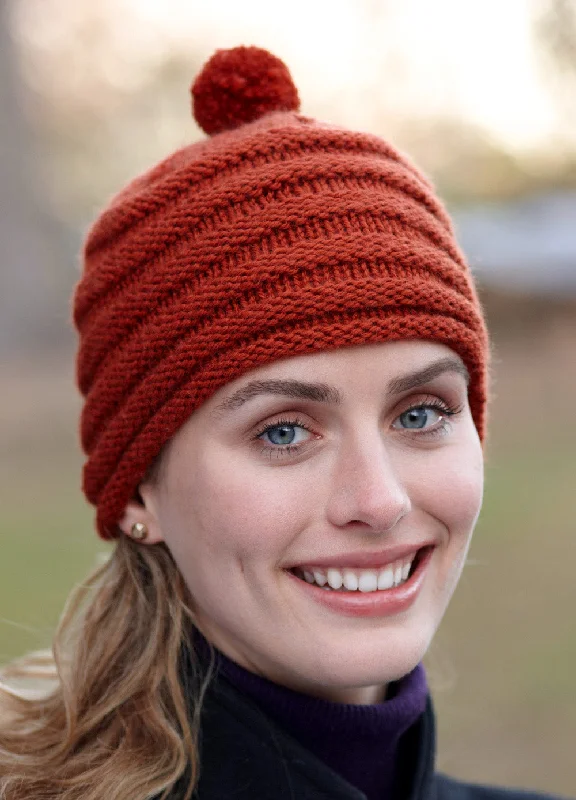 Beanies & headbands for quiet types-Two Ball Hat Pattern (Knit)