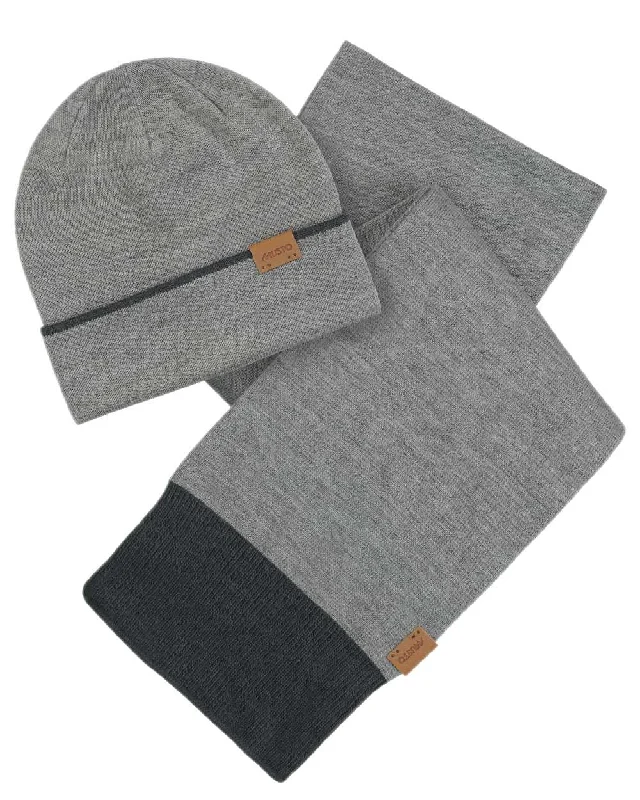 Beanies & headbands for bold feels-Musto Tipped Beanie & Scarf Gift Set