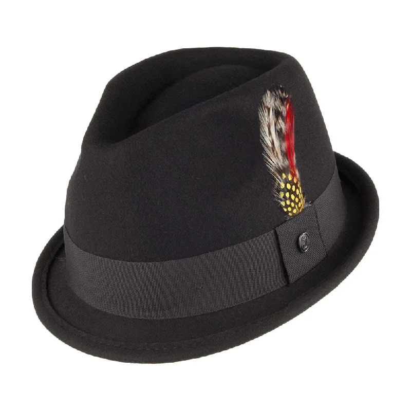 Beanies & headbands for every mood-Dekker Crushable Trilby Hat - Black