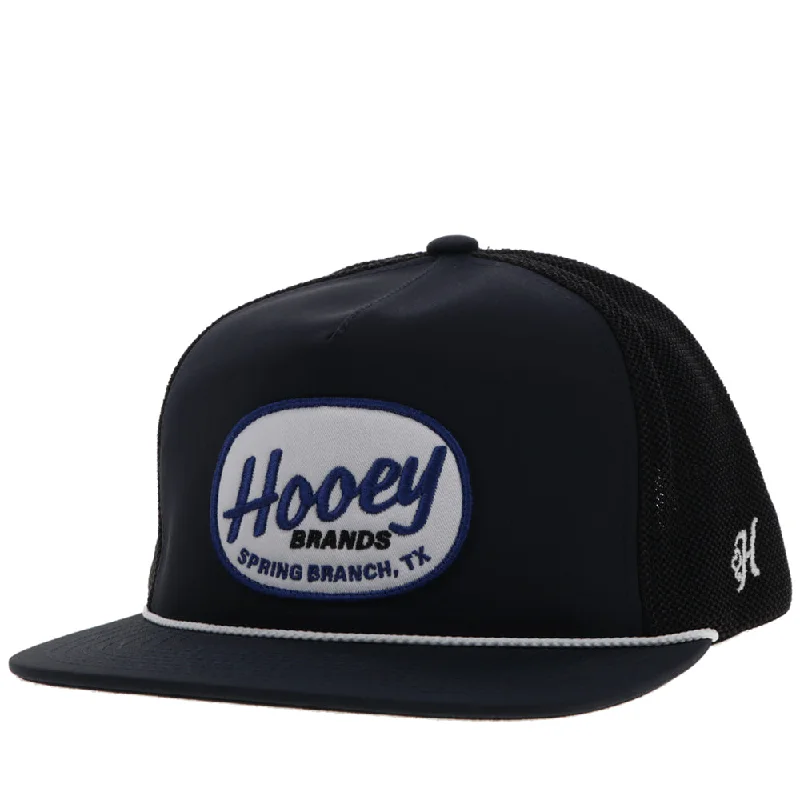 Beanies & headbands for belt loops-"Local" Hat Navy/Black w/Navy & White Patch