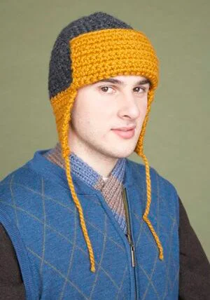 Beanies & headbands for stitched logos-Aarons Hat Trick 6 Pattern (Crochet)