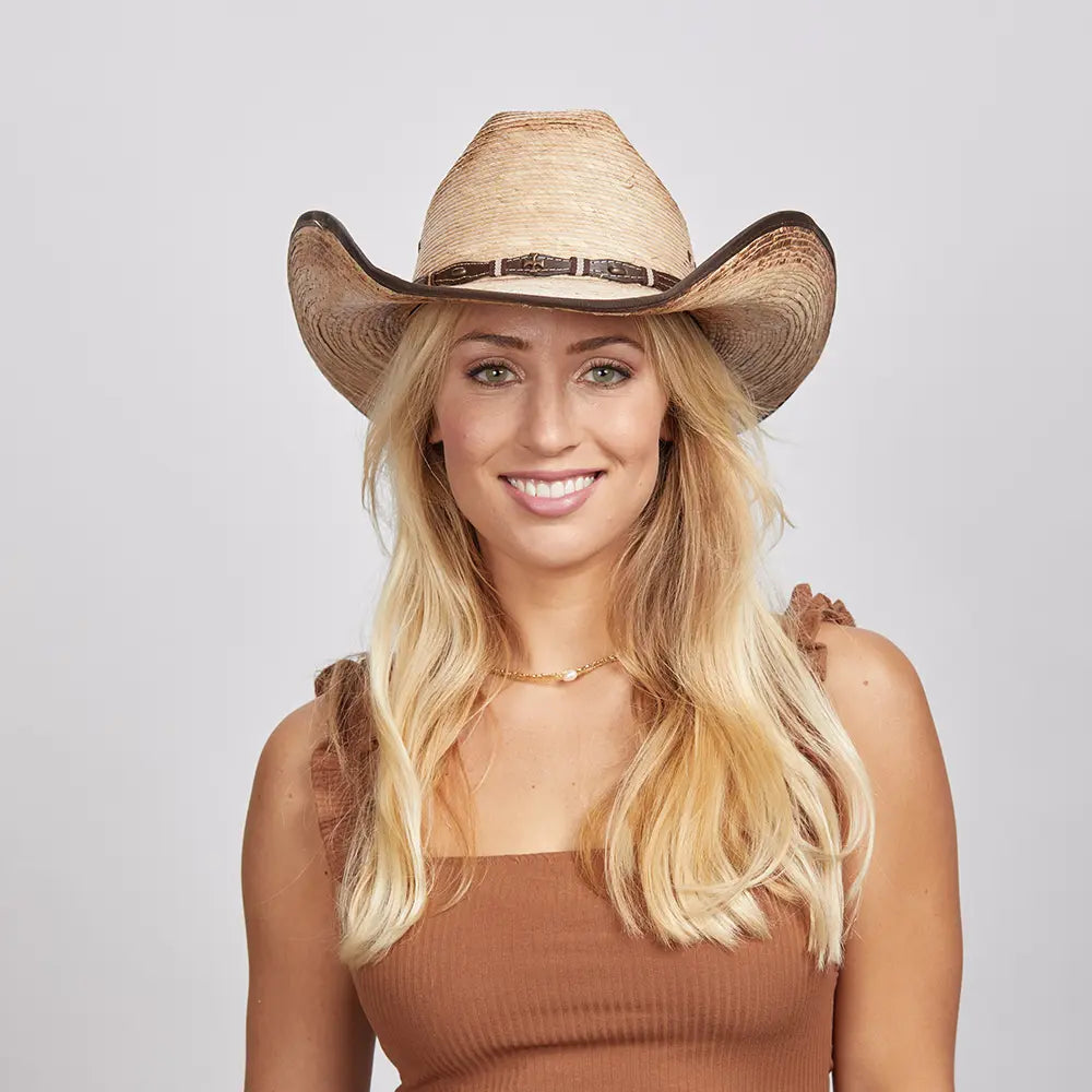 Womens Hats with soft ombres-Lucas | Womens Mexican Palm Cowgirl Hat