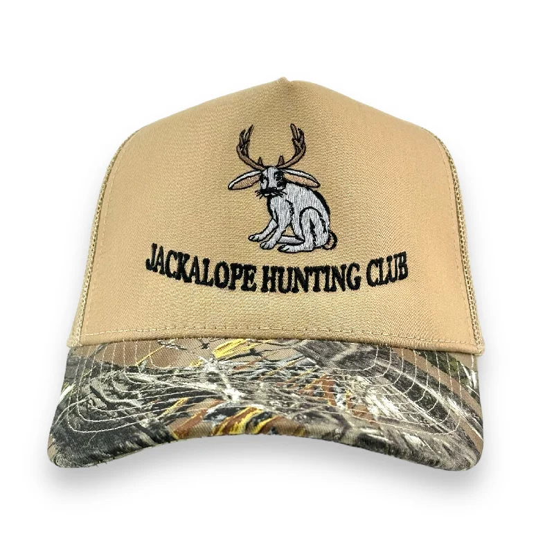 Beanies & headbands for climbing rocks-JACKALOPE HUNTING CLUB HAT Custom Embroidered