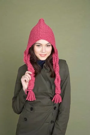 Beanies & headbands for special runs-Braided Hood Pattern (Knit)