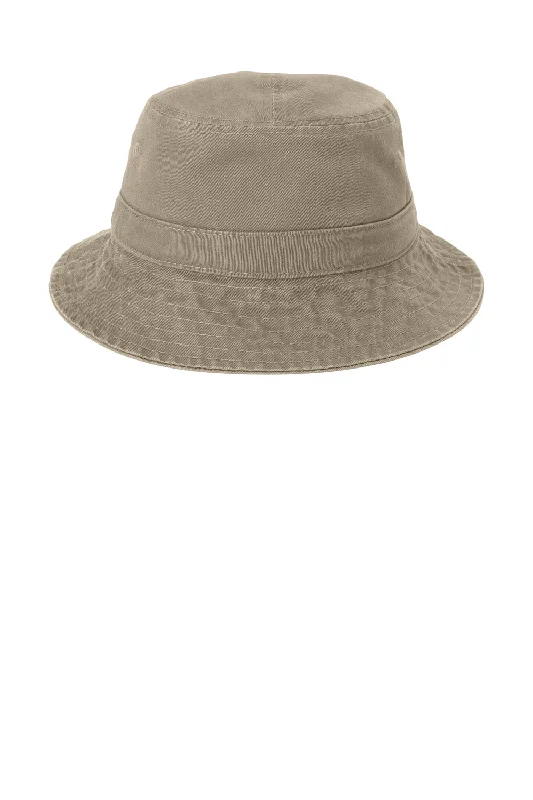 Bucket hats tips-Wool hats for pet snugness-Port Authority Mens Bucket Hat - Khaki