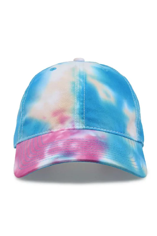 Mens hats with indigo tones-Mens hats for picnics in park-The Game Mens Tie-Dye Twill Adjustable Hat - Pastel - Closeout