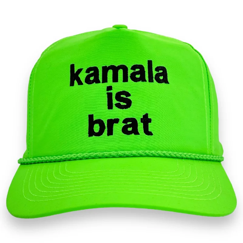 Beanies & headbands for soft ties-Kamala is Brat Hat Custom Embroidery