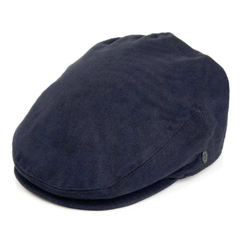 Beanies & headbands for top quality-Cotton Flat Cap Navy Wholesale Pack