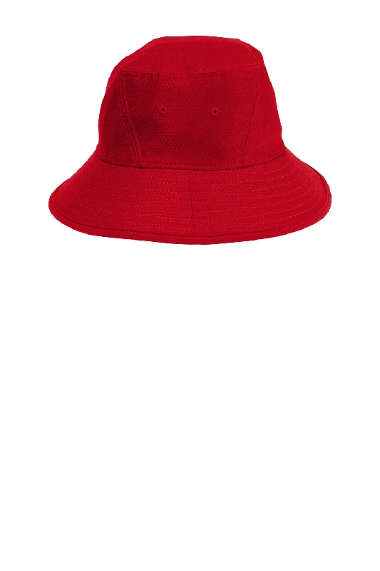 Bucket hats with string-Wool hats custom made-New Era Mens Hex Era Moisture Wicking Bucket Hat - Scarlet Red