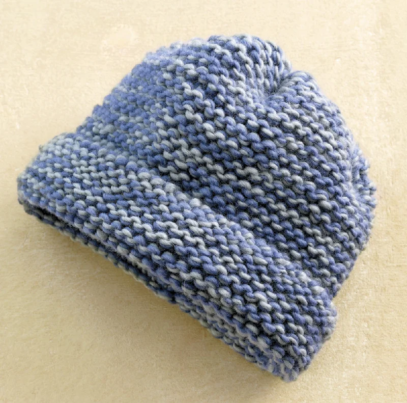 Beanies & headbands for cool aesthetics-Loom  Knit Tweedy Hat